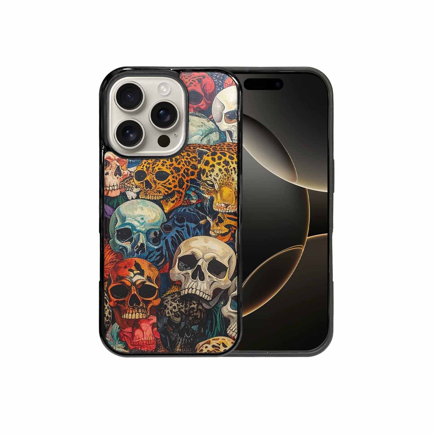 iPhone 16 Pro Case — Skulls Animal Printskulls Patt, Custom Printed Phone Case