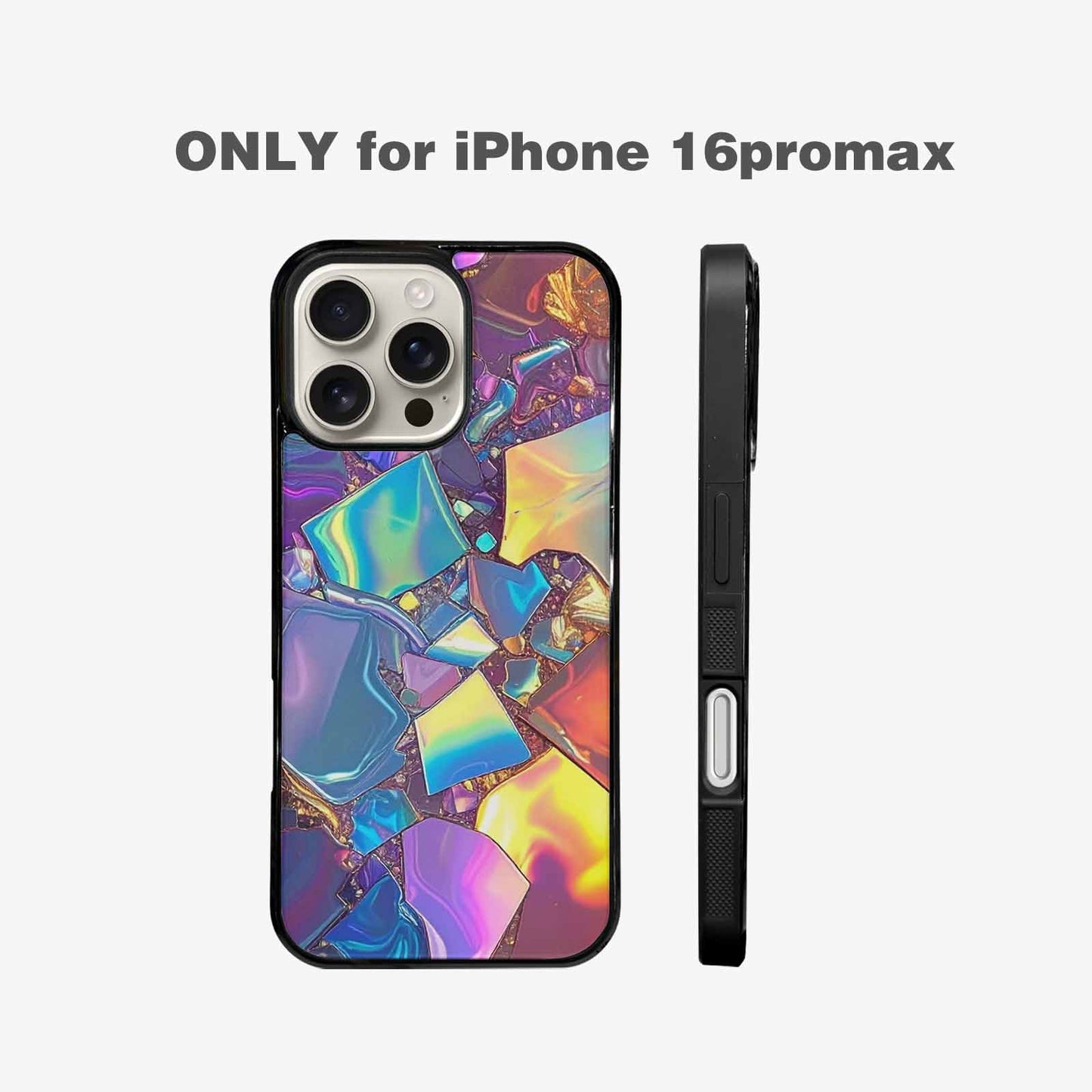 iPhone 16 Pro Max Case — Holographic Iridescent Shimmer Pattern Hundreds Of, Unique Phone Case Design