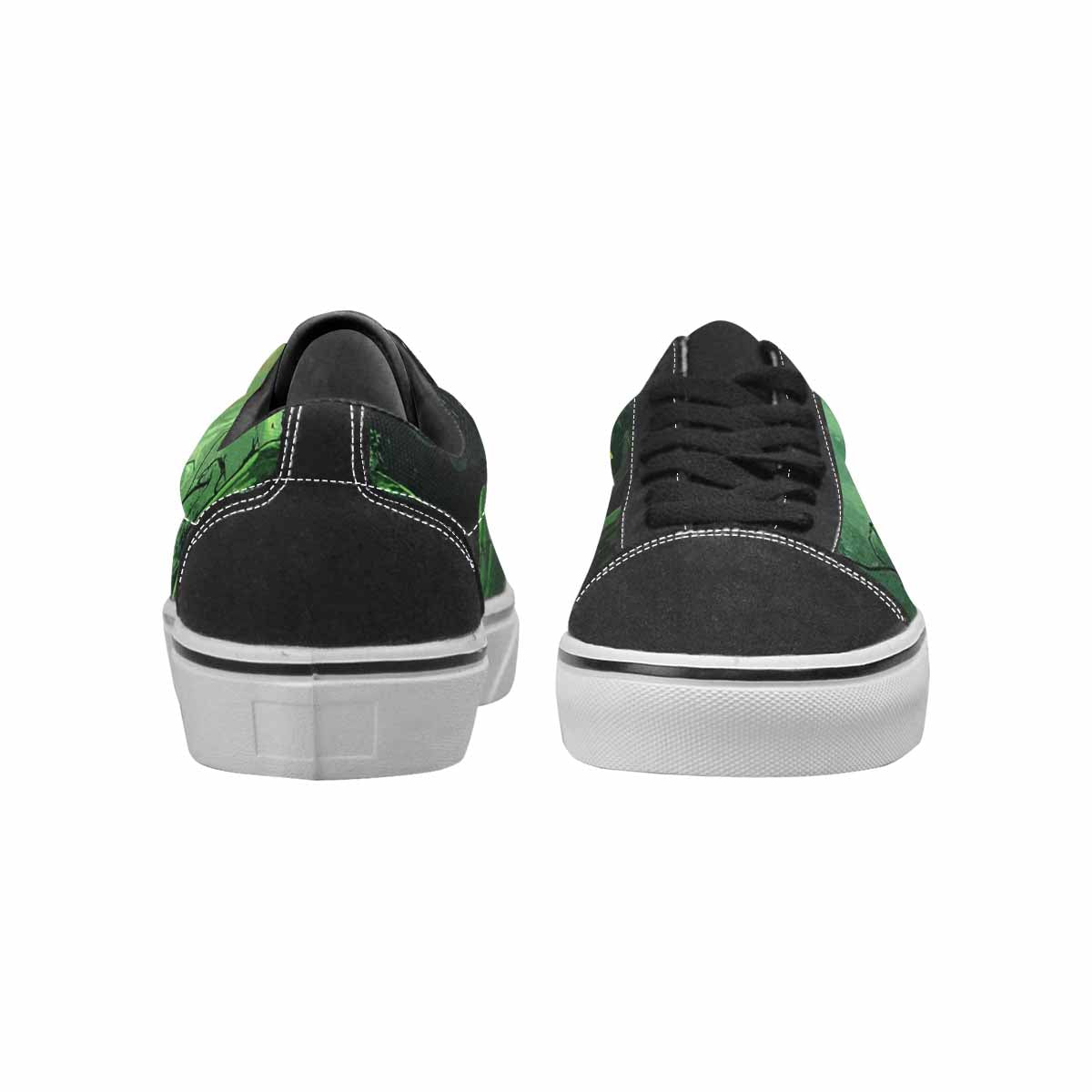 WOMEN'S Halloween Glowing Jackolantern Canvas Lace-Up Vivid Custom Shoes
