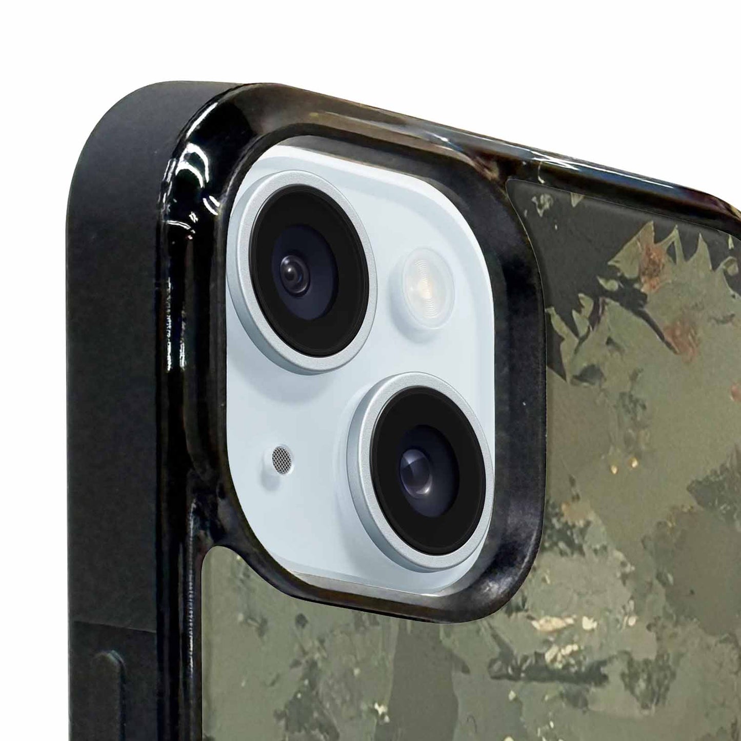 iPhone 15 Plus Case — Hunting Camouflage Pattern With Deer And, Customized Protective Case