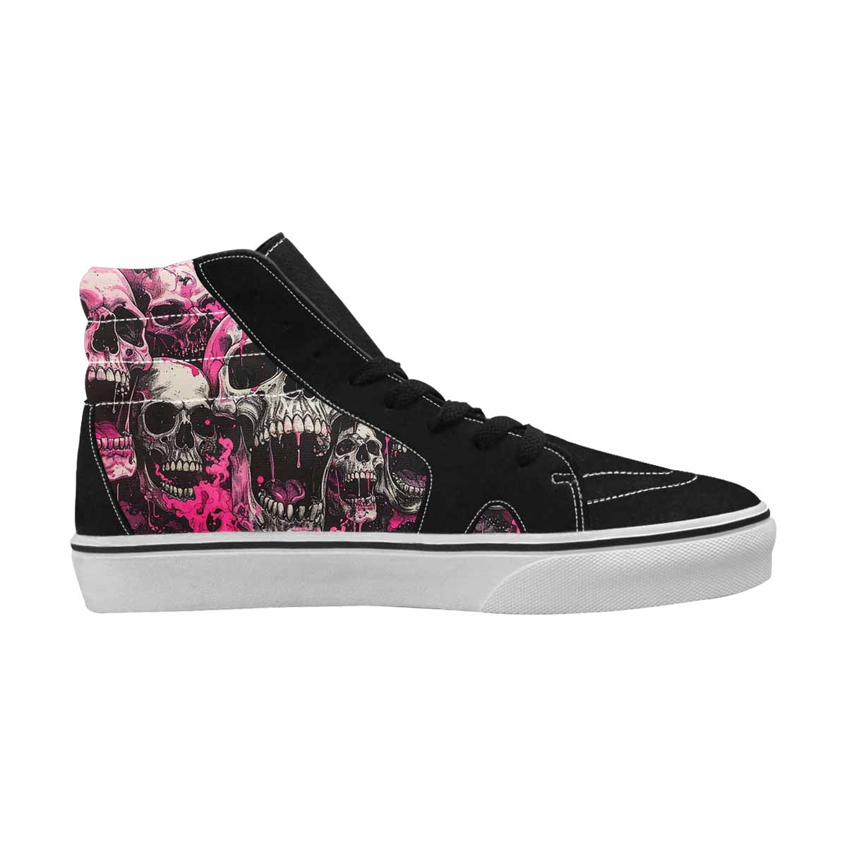 MEN'S Rainbow From Skull S High Top Canvas Kaleidoscope Sneakers