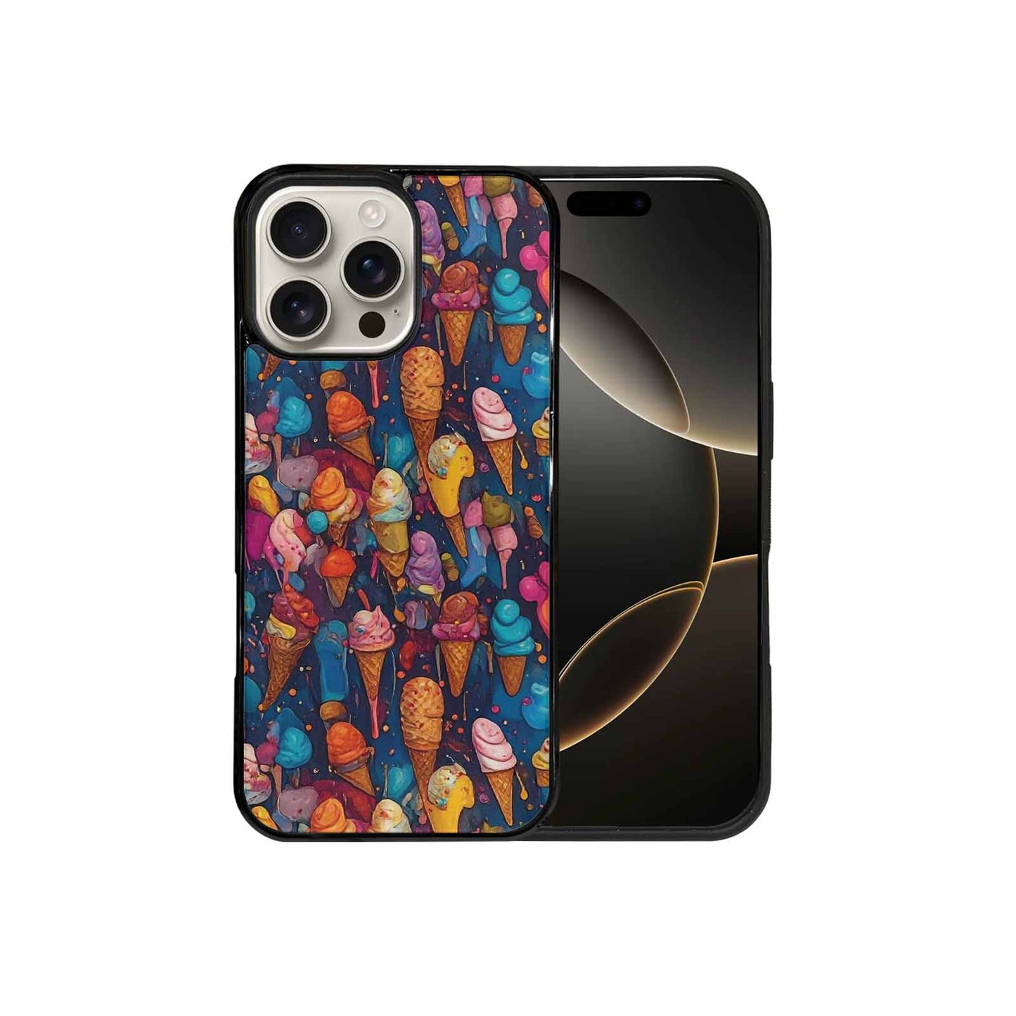 iPhone 16 Pro Max Case — Ice Cream Motif Ice Cream Motifs, Original Design Phone Case