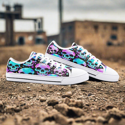 Peacock Navy Indigo Wearable Bold Art - Freaky Shoes | Custom Art Sneakers