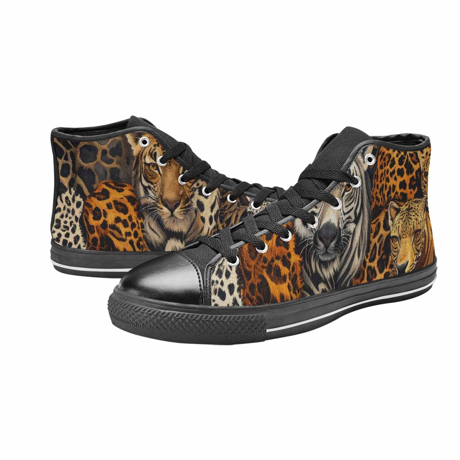 WOMEN'S Animal Print High Top Canvas Vivid Custom Shoes