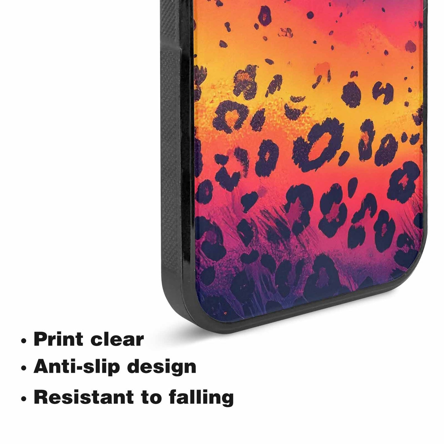 iPhone 15 Plus Case — Leopard Print Gradient, Personalized Phone Case