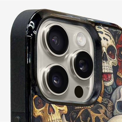 iPhone 16 Pro Case — Skulls Pattern Hundreds Of Sma 1q9, Personalized Phone Case