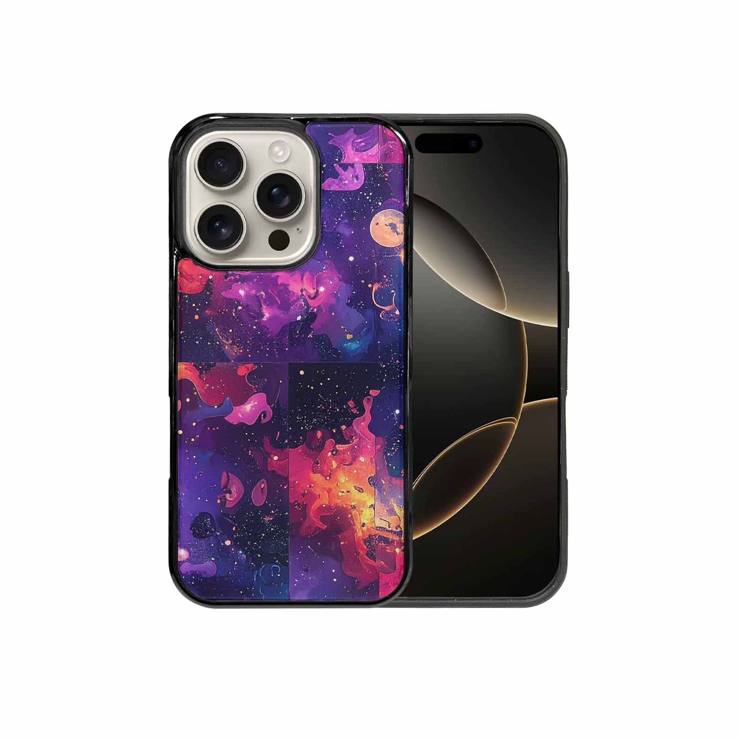 iPhone 16 Pro Case — Cosmic Creature And Object Mashup Pattern, Custom Phone Case