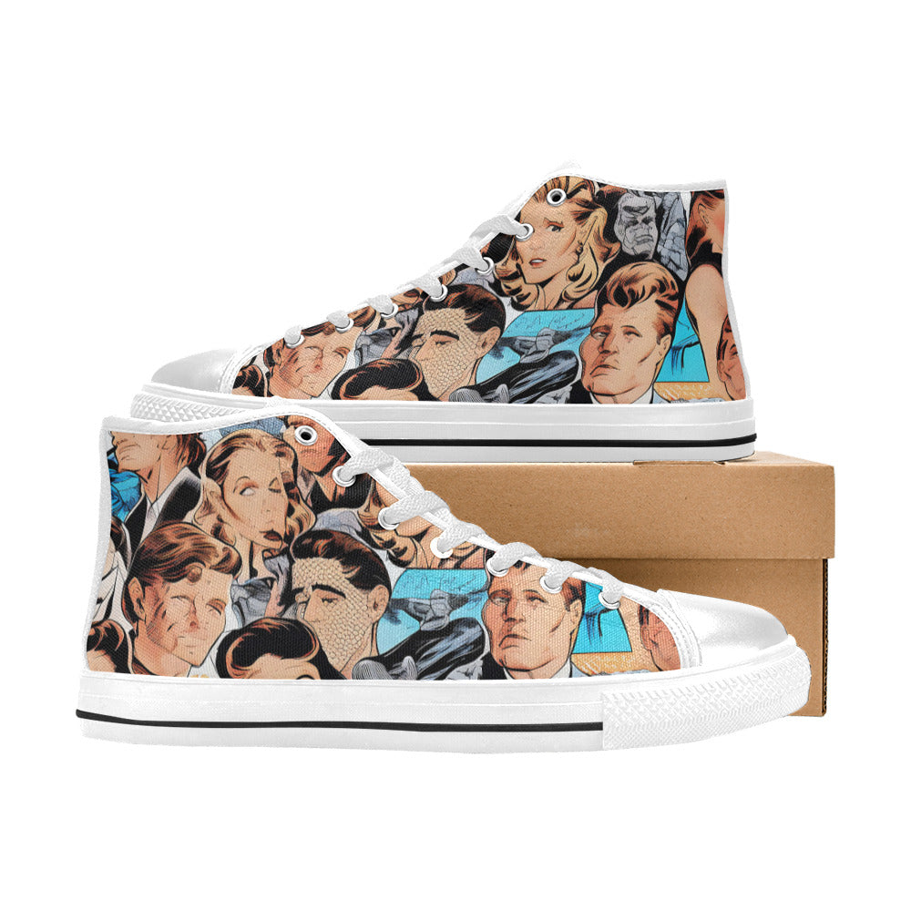 MEN'S Cc Retro Faces 3 High Top Canvas Cottagecore Shoes