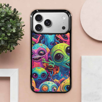 iPhone 17 Pro Max Case — Seamless Tileable Pattern Of Alien Scifi, Personalized Phone Case