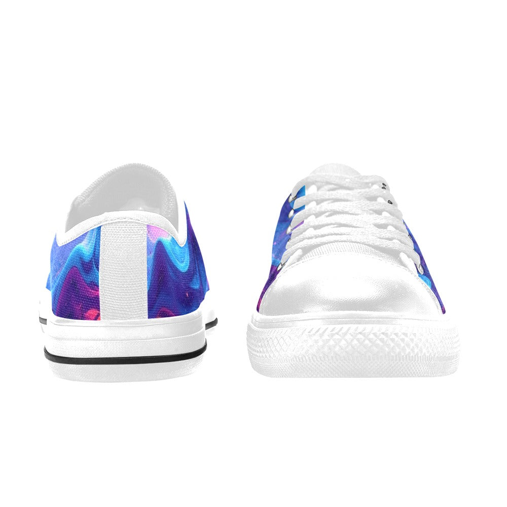 KIDS' Ethereal Camo Design 2 Low Top Canvas Grunge Sneakers