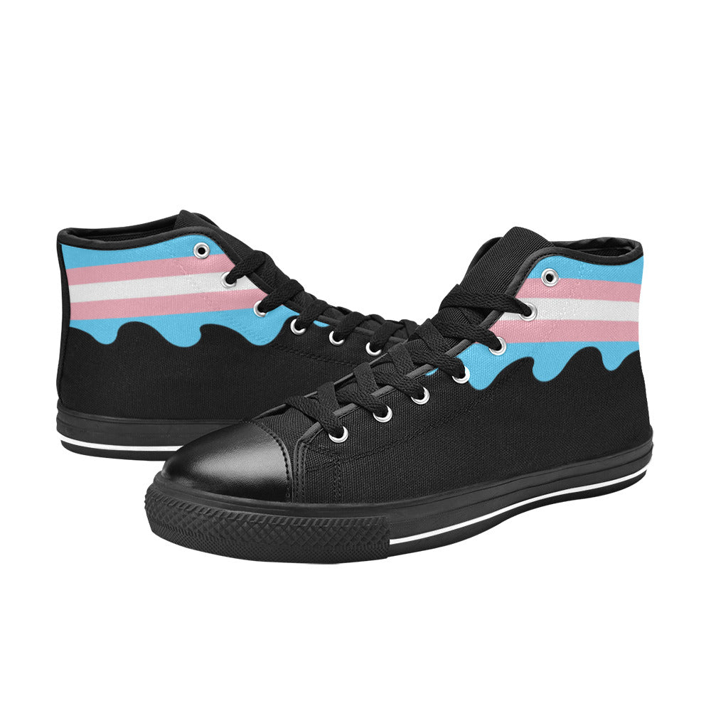 MEN'S Cc Pride Lgbt Transgender High Top Canvas Vibrant Chaos Custom Shoes