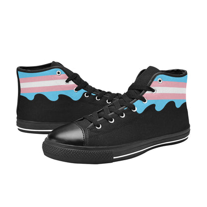 MEN'S Cc Pride Lgbt Transgender High Top Canvas Vibrant Chaos Custom Shoes