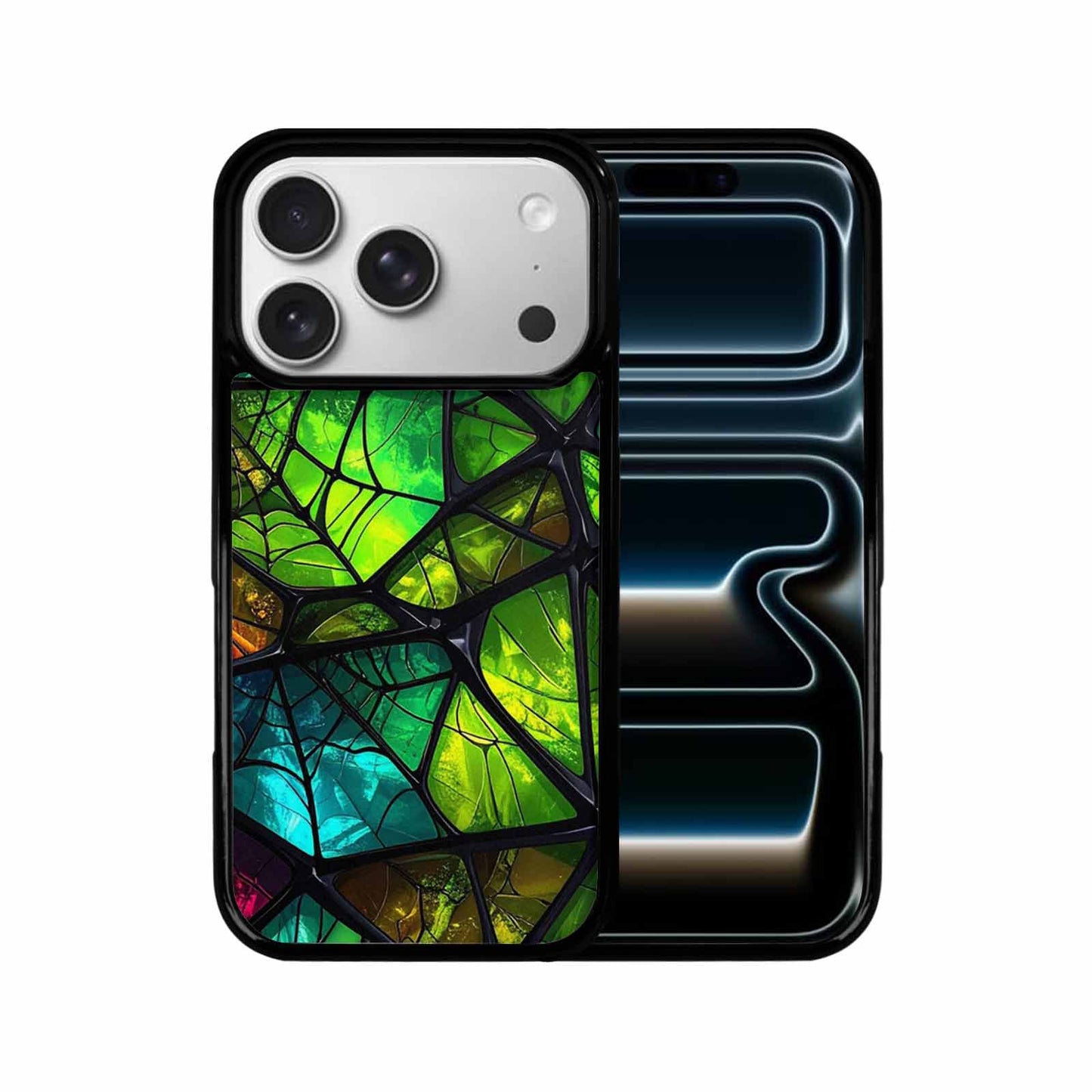 iPhone 17 Pro Case — Neon Camo Spider Web Camo, Personalized Phone Case