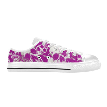 WOMEN'S Skulls Mania Purple Canvas Dreamcore Sneakers