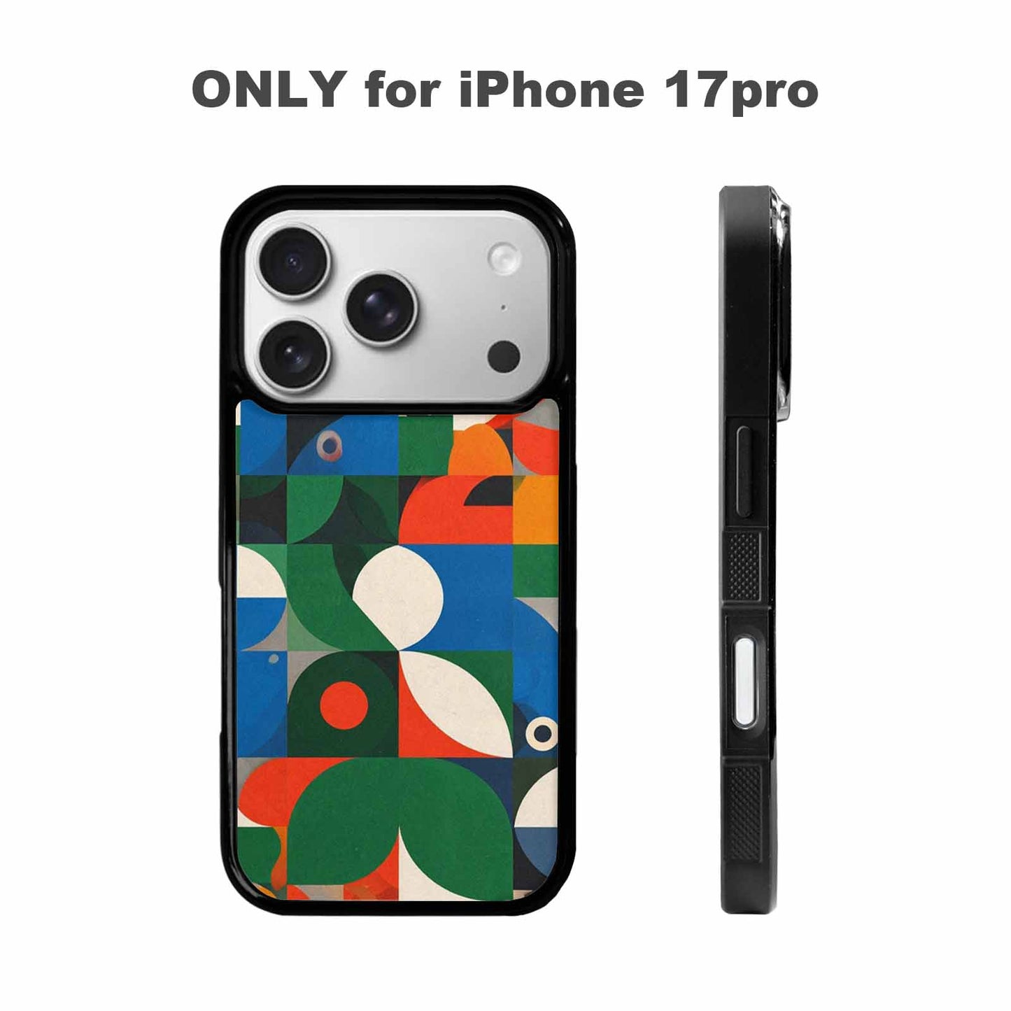 iPhone 17 Pro Case — Memphis Art Pattern Retro Vintage, Custom Printed Phone Case