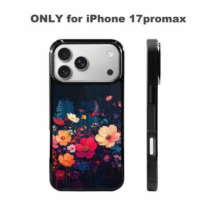 iPhone 17 Pro Max Case — Shadowy Glitch Floral Pattern Floral, Unique Phone Case Design