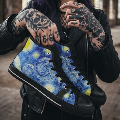 WOMEN'S Starry Night Custom Sneakers (II) | Freaky Shoes®