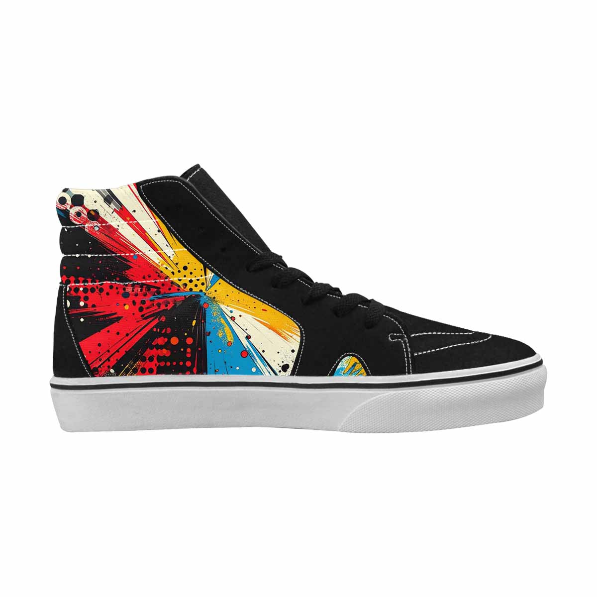 WOMEN'S Comic Book Halftone High Top Canvas Wallpaper Art Shoes