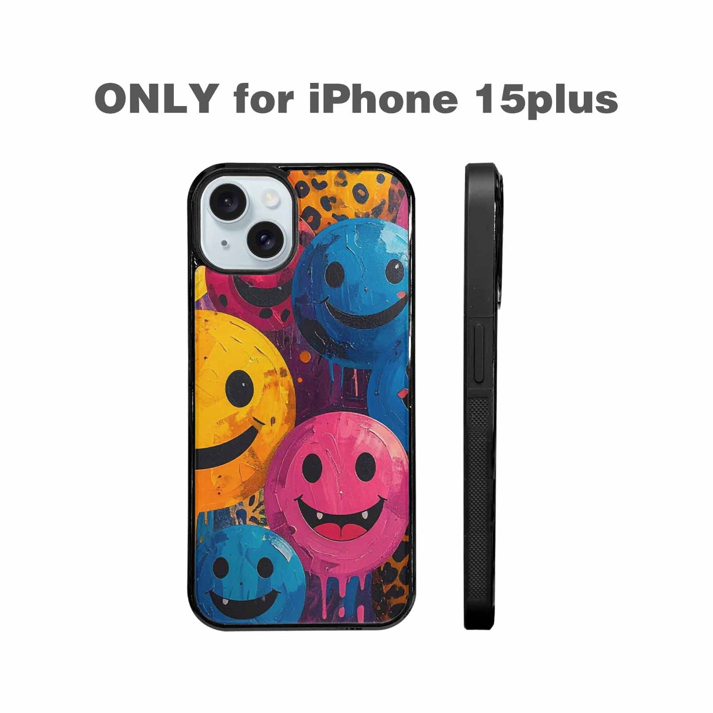 iPhone 15 Plus Case — Smiley Faces Animal Printsmile Prk, Original Design Phone Case