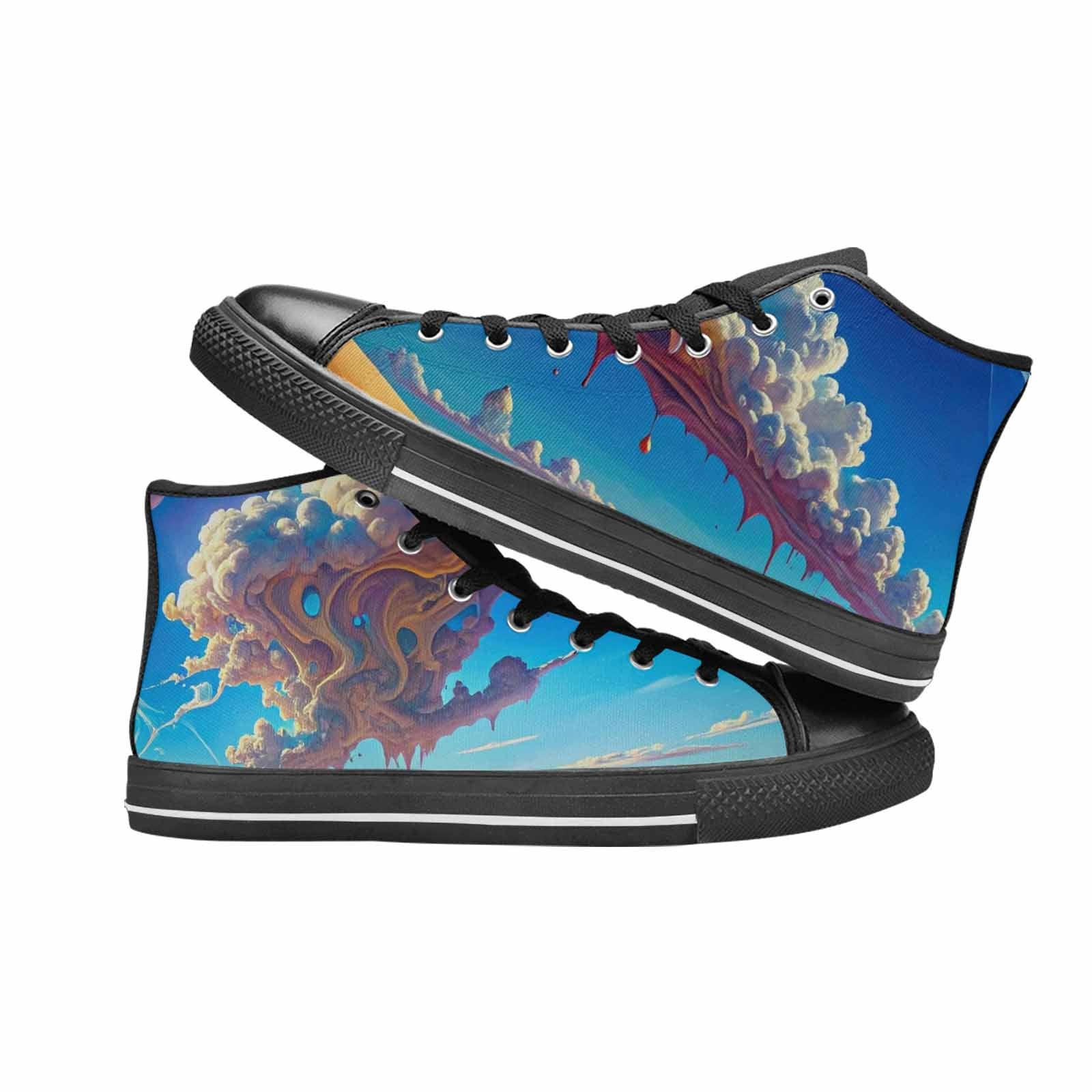 WOMEN'S Surrealist Desert Dreamscape High Top Canvas Dreamcore Custom Shoes