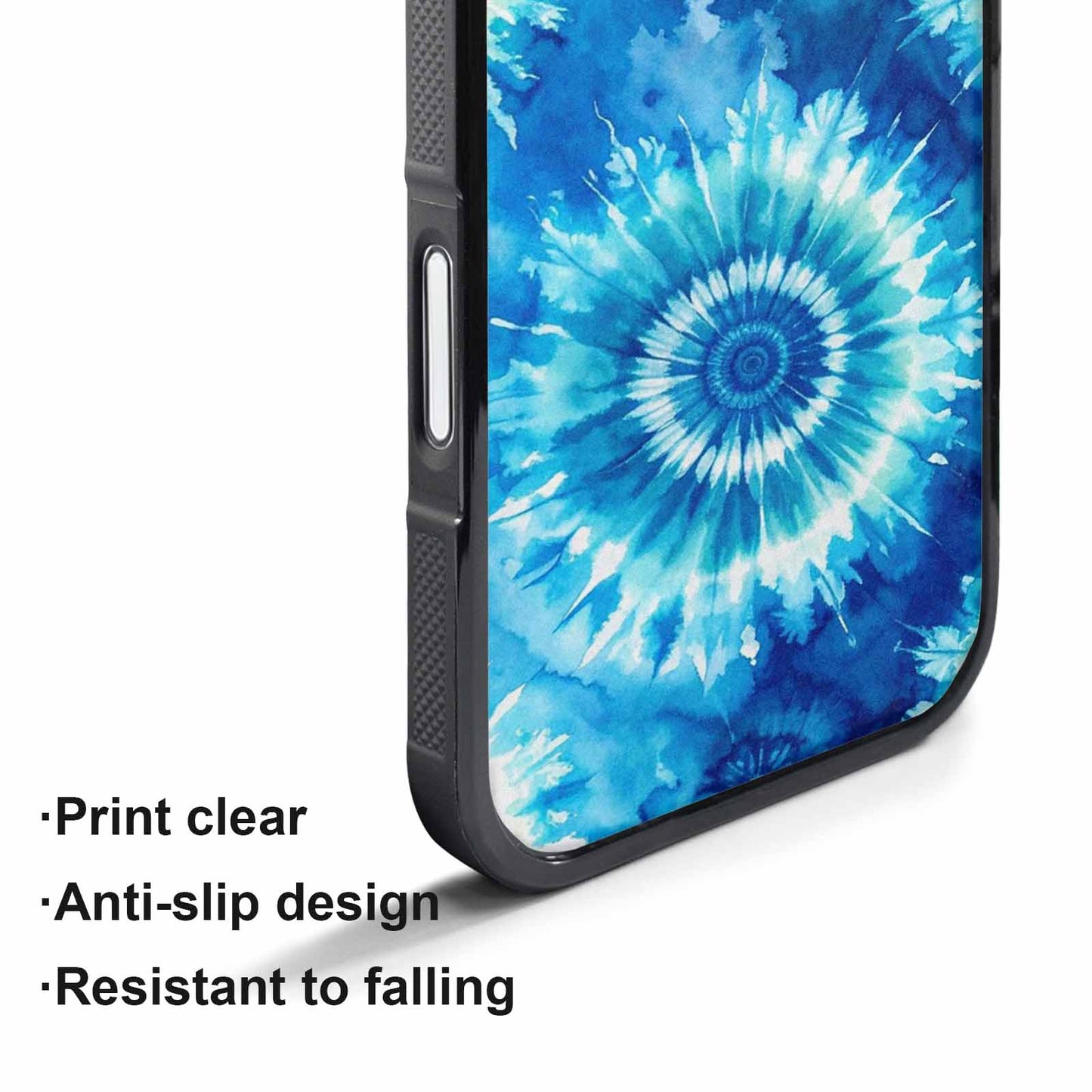 iPhone 17 Pro Max Case — Tie Dye Ocean Blues Tie Dye, Custom Printed Phone Case