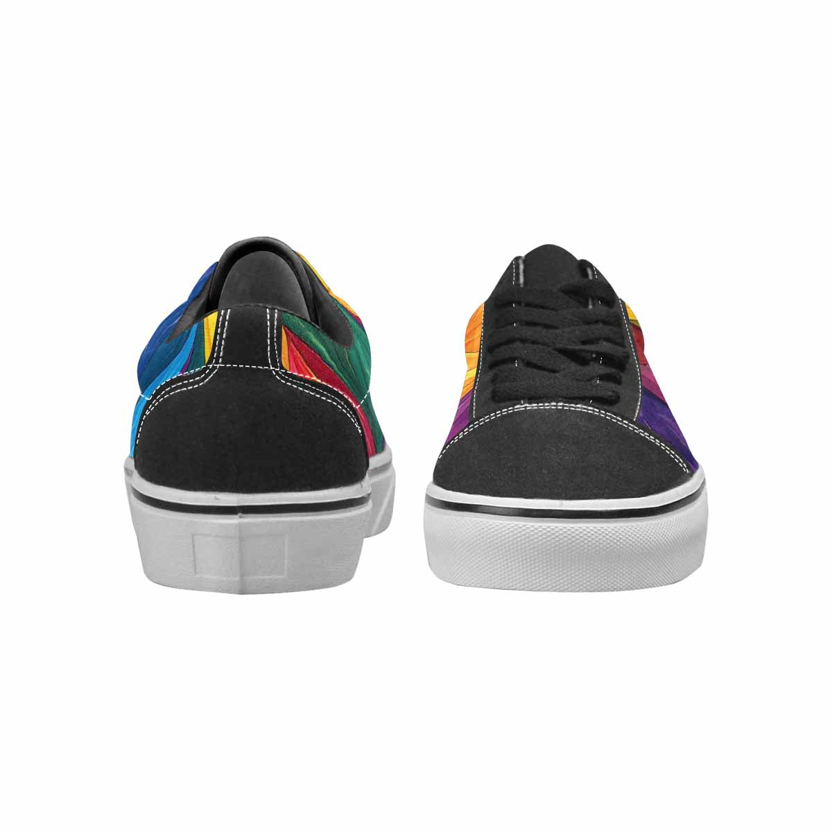 WOMEN'S Rainbow Pride Flag Canvas Lace-Up Vibrant Chaos Shoes