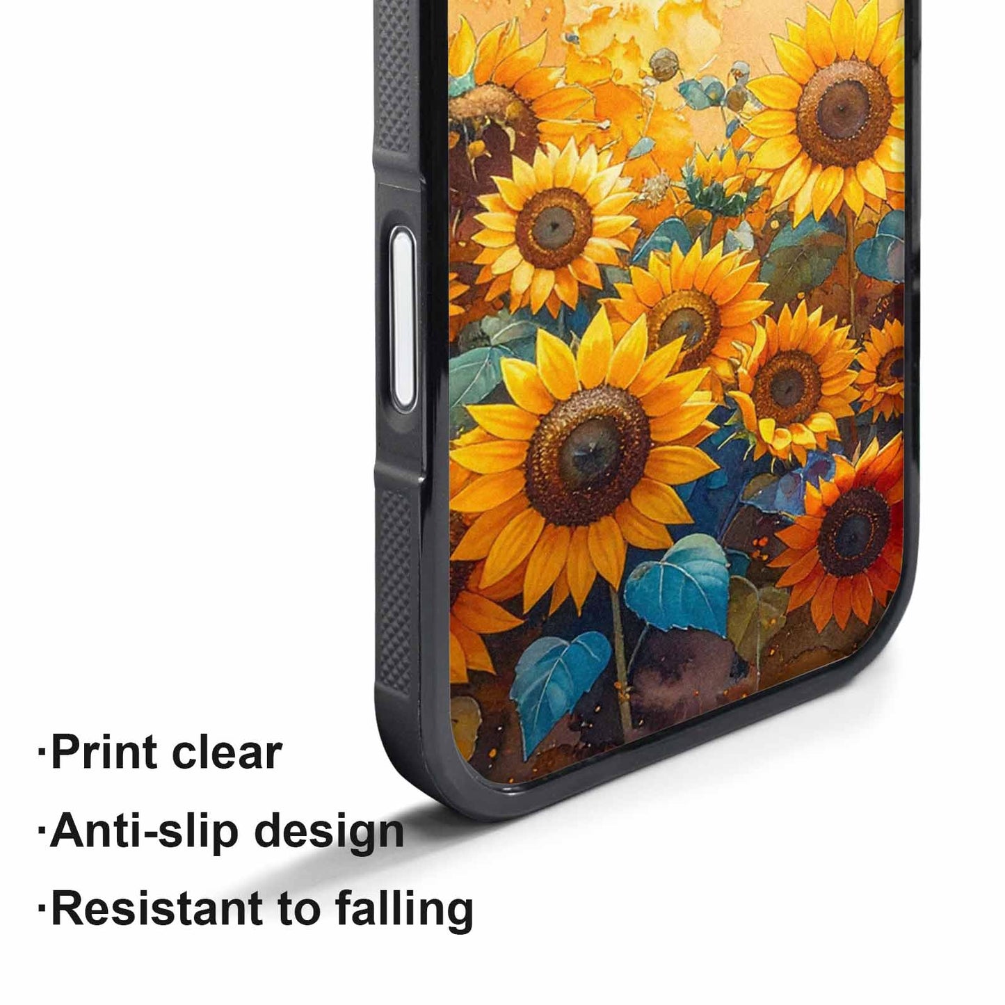iPhone 17 Air Case — Full Color Vibrant Sunflower Burst Floral, Custom Print Case Cover
