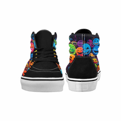 MEN'S Smiley Faces × Glow High Top Canvas Surreal Shoes
