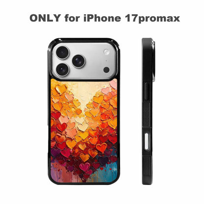 iPhone 17 Pro Max Case — Full Color Vibrant Heart Original Art, Custom Made Phone Cover