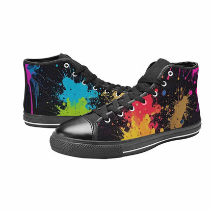 MEN'S Paint Splatter High Top Canvas Dreamcore Custom Shoes