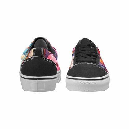 WOMEN'S Ice Cream Monsters  Lace-Up Canvas Melting Art Sneakers
