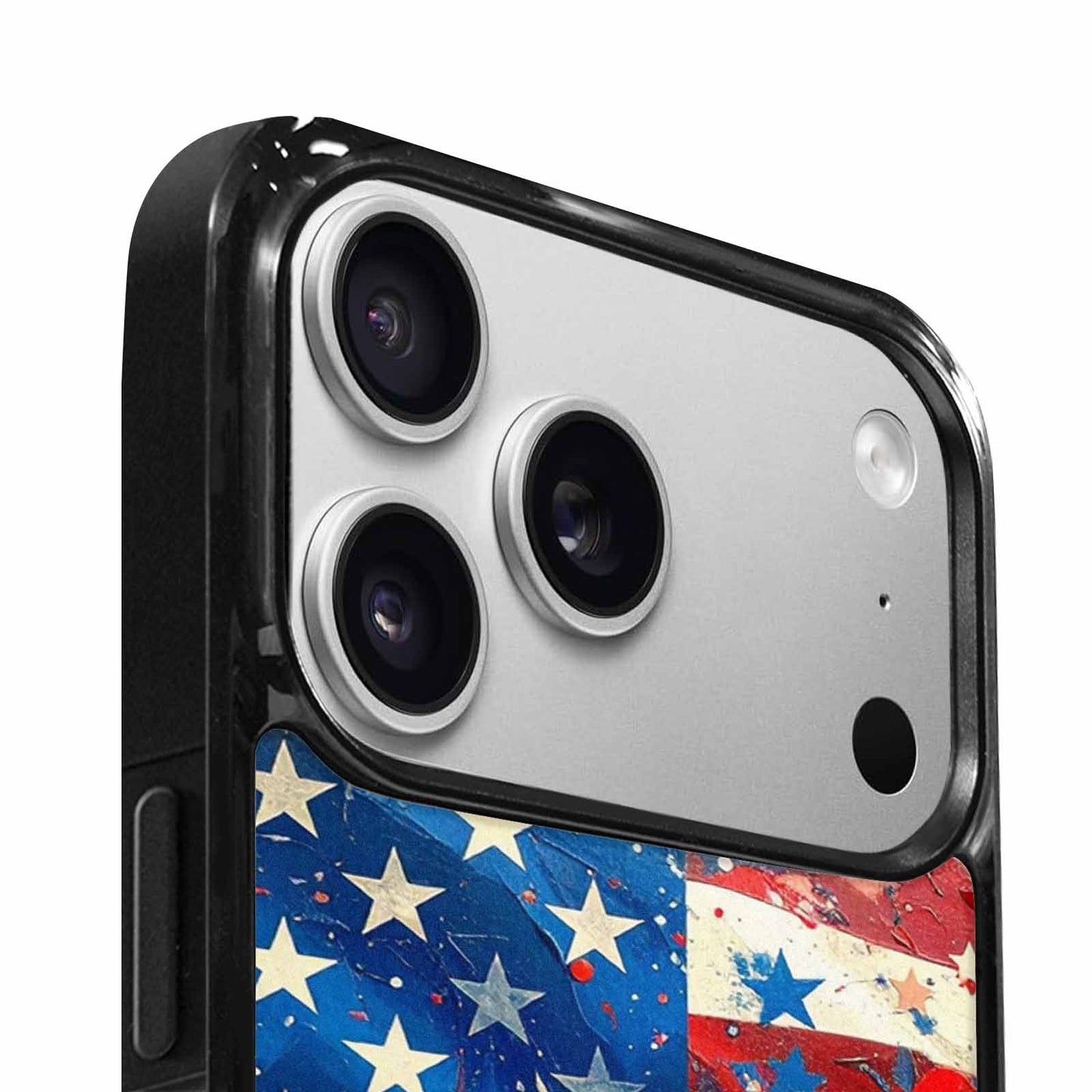 iPhone 17 Pro Max Case — Patriotic Stars And Stripes Galaxy Space, Custom Phone Case