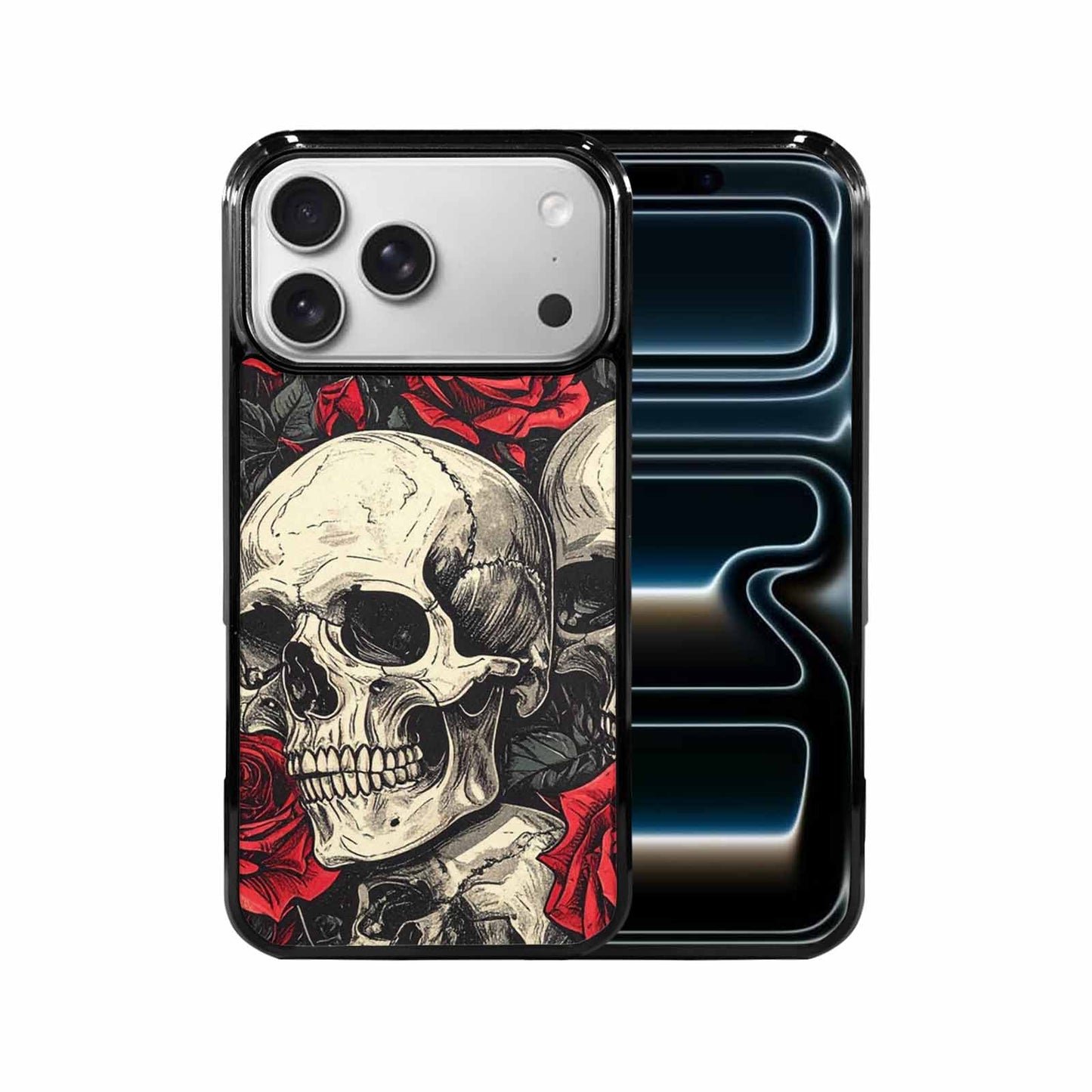 iPhone 17 Pro Max Case — Seamless Tileable Pattern Of Gothic Skulls, Custom Designed Case Cover