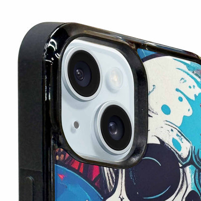 iPhone 15 Plus Case — Graffiti Skull Art Seamless Pattern Vibrant, Personalized Phone Case