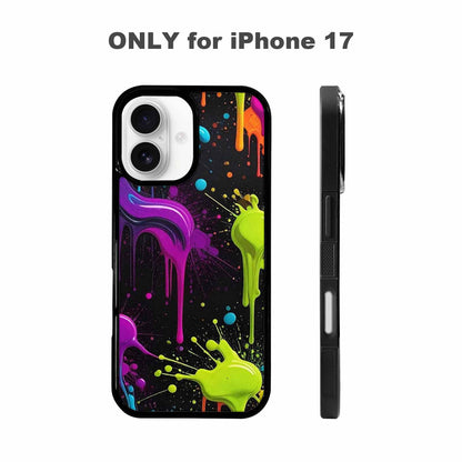 iPhone 17 Case — Small Paint Splatter Pattern, Original Art, Personalized Phone Case