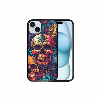 iPhone 15 Plus Case — Sacred Geometry Lots Of Skulls Seamless, Custom Designed Case Cover
