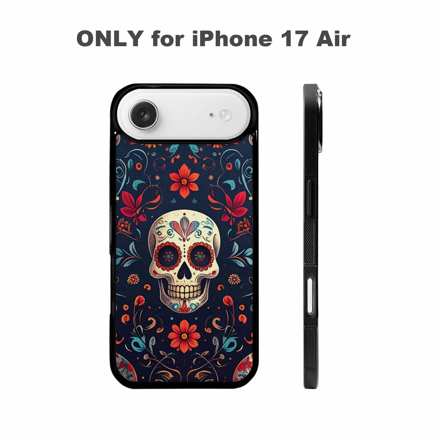 iPhone 17 Air Case — Day Dead Sugar Skull Art Gothic, Custom Printed Phone Case