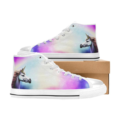 WOMEN'S Unicorn Galaxy Art High Top Canvas Aesthetic Custom Sneakers