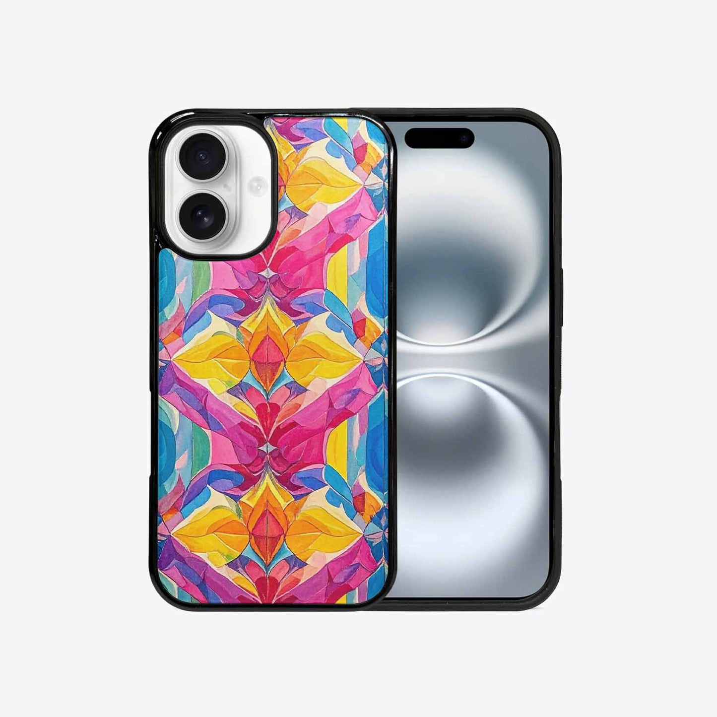 iPhone 16 Case — Pansexual Flag Color Theme Small Rainbow, Unique Phone Case Design