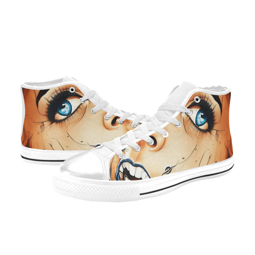 WOMEN'S Cc Retro Face 5 High Top Canvas Aesthetic Shoes