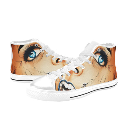 WOMEN'S Cc Retro Face 5 High Top Canvas Aesthetic Shoes