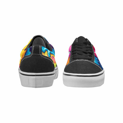 WOMEN'S Melting Ice Cream Monster Lace-Up Canvas Neon Fantasy Custom Shoes