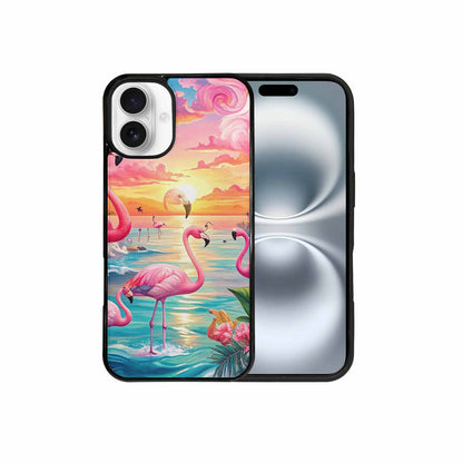 iPhone 16 Plus Case — Flamingo Tropical Flamingo Tropical Pattern Hundreds, Custom Printed Phone Case