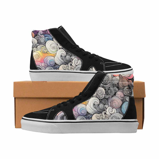 MEN'S Tie Dye High Top Canvas Streetwear Aesthetic Custom Print Sneakers