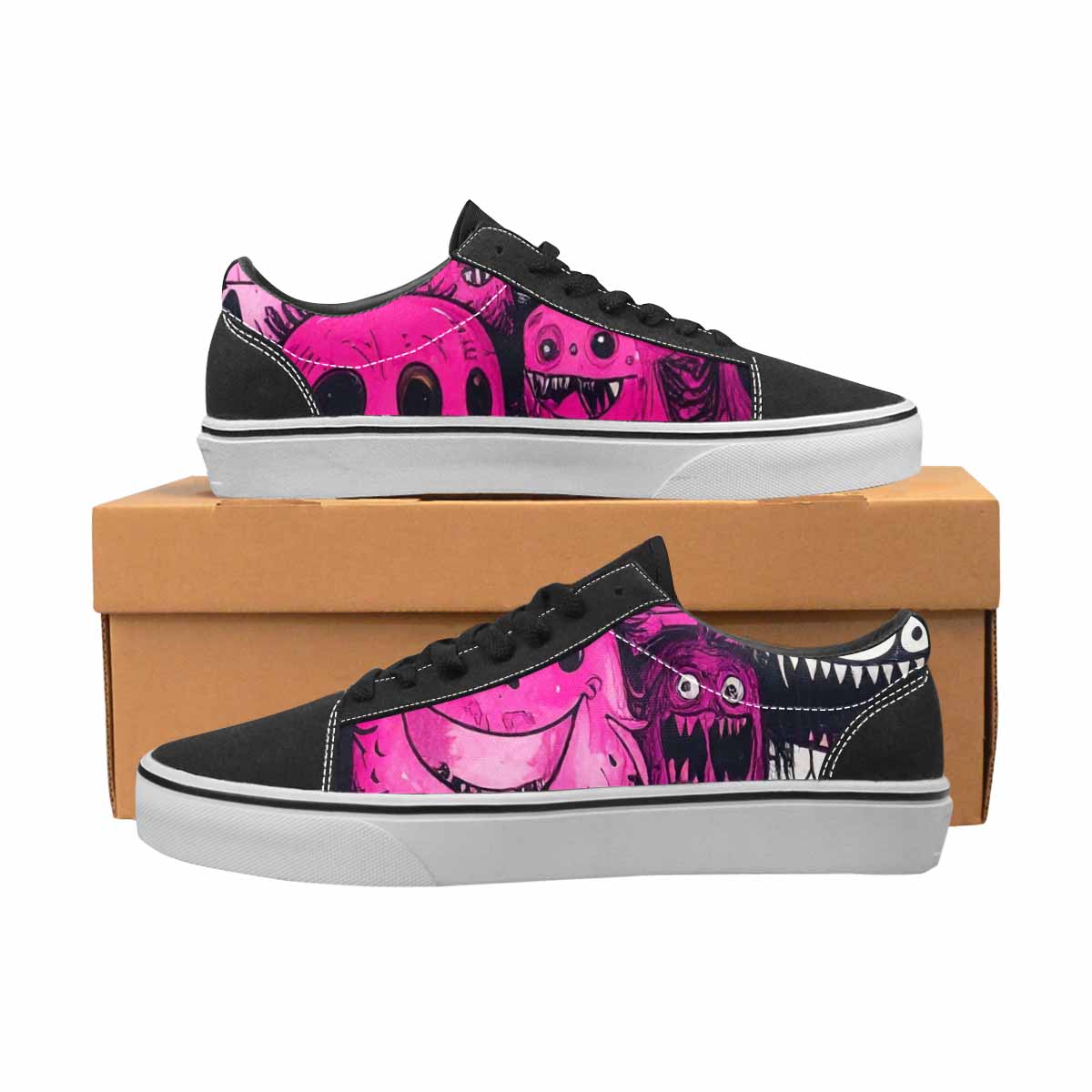 WOMEN'S Monsters (general) Lace-Up Canvas Dark Academia Sneakers