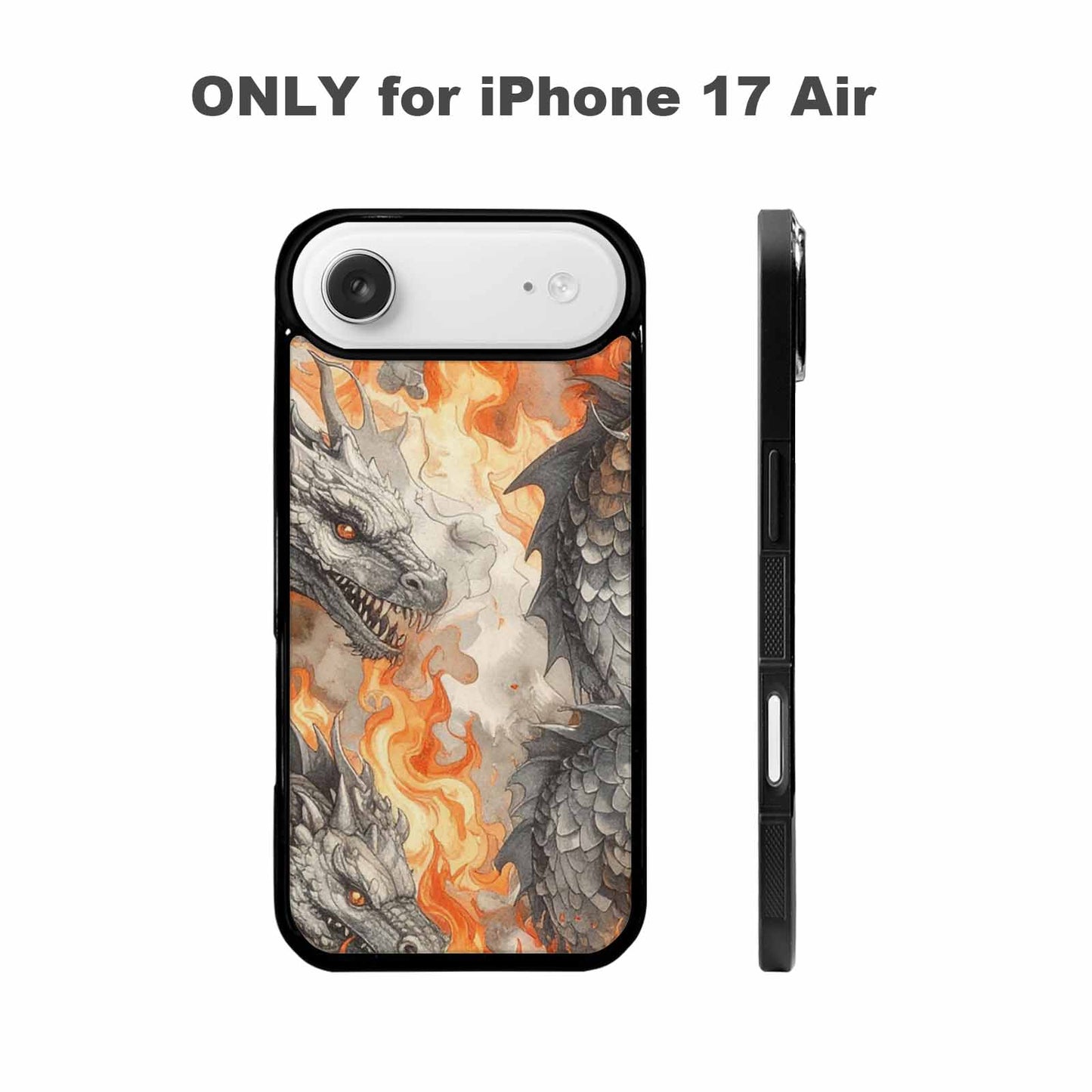 iPhone 17 Air Case — Retro Dragons Flame Retro Vintage, Custom Phone Case