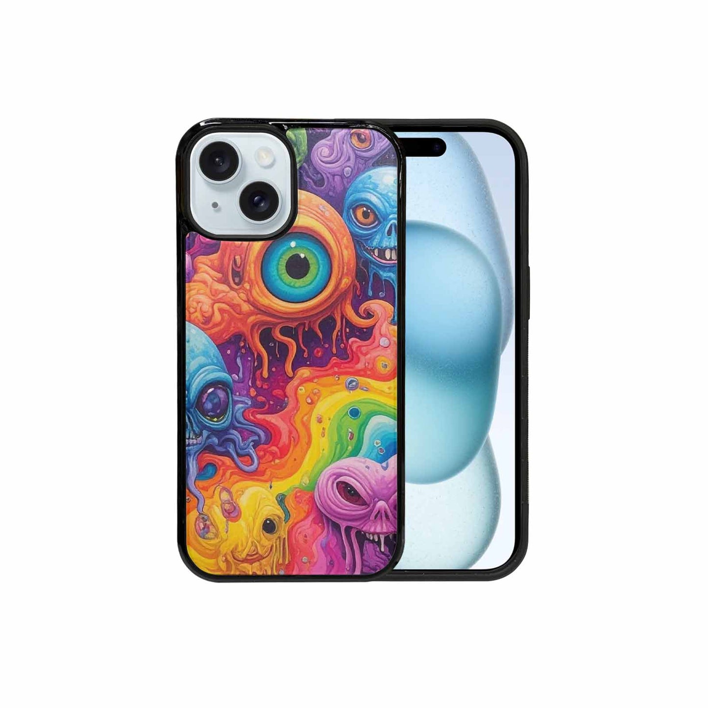 iPhone 15 Case — Aliens Tie Dyemelting Aliens P, Custom Phone Case