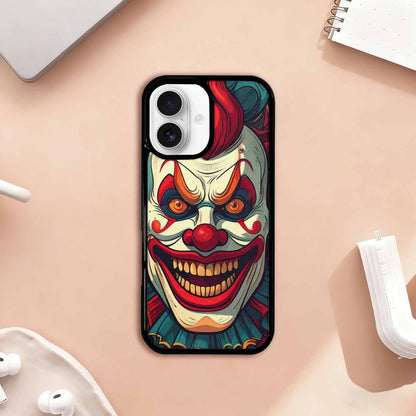 iPhone 17 Case — Evil Circus Heads Faces Cartoon Cute, Custom Print Case Cover