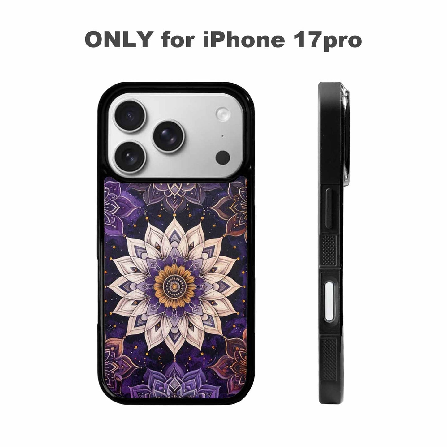 iPhone 17 Pro Case — Small Mandala Pattern Randomly Varying Floral, Custom Designed Case Cover