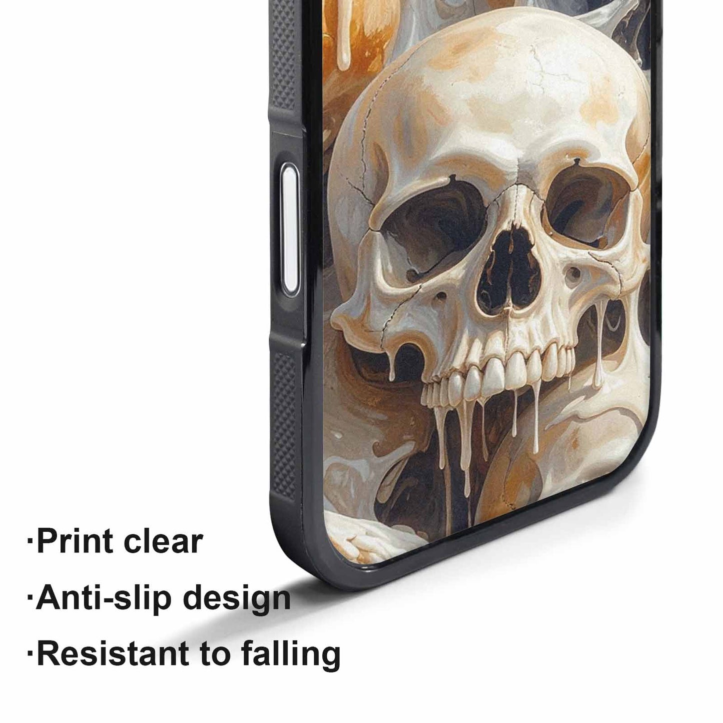 iPhone 17 Pro Max Case — Seamless Tileable Pattern Of Gothic Skulls, Personalized Phone Case